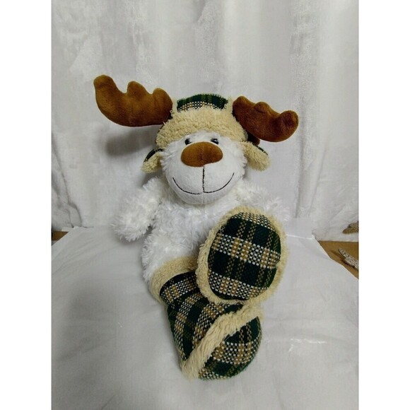 Dan Dee Collectors Choice 17inch Cuddly 2012 White Moose Plush - Picture 4 of 12